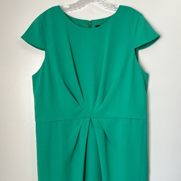 J Crew Pleated Sheath Dress Size 16 Tall - Picture 2 of 8